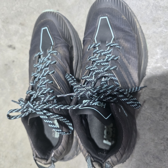 Hoka‎ One One Black and Blue Athletic Shoes - Picture 6 of 9